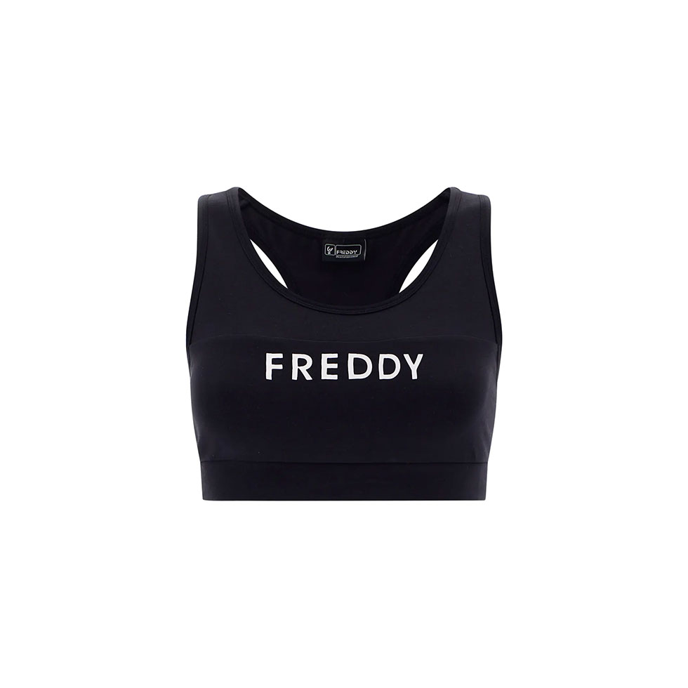 Μαύρο αθλητικό μπουστάκι με logo